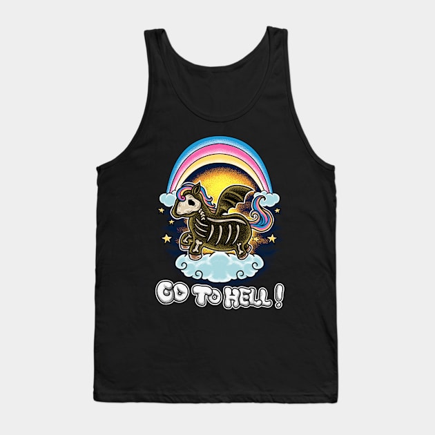 Laughing Beyond the Rainbow: The Hilarious Adventures of a Quirky, Yet Deceased Unicorn Tank Top by Holymayo Tee